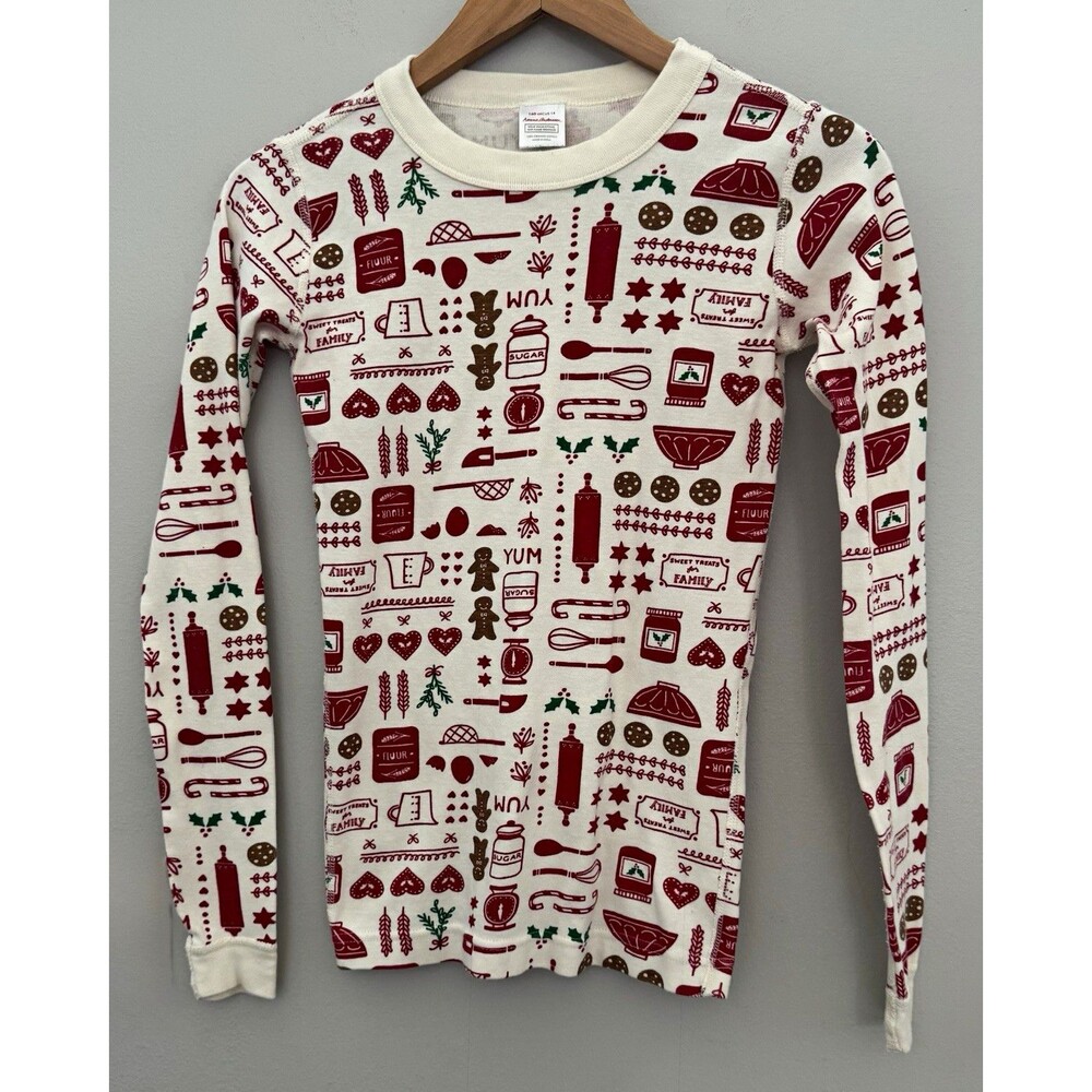 Hanna Andersson 14 Pajama Top Only Organic Cotton Long Sleeve "Back to Baking"